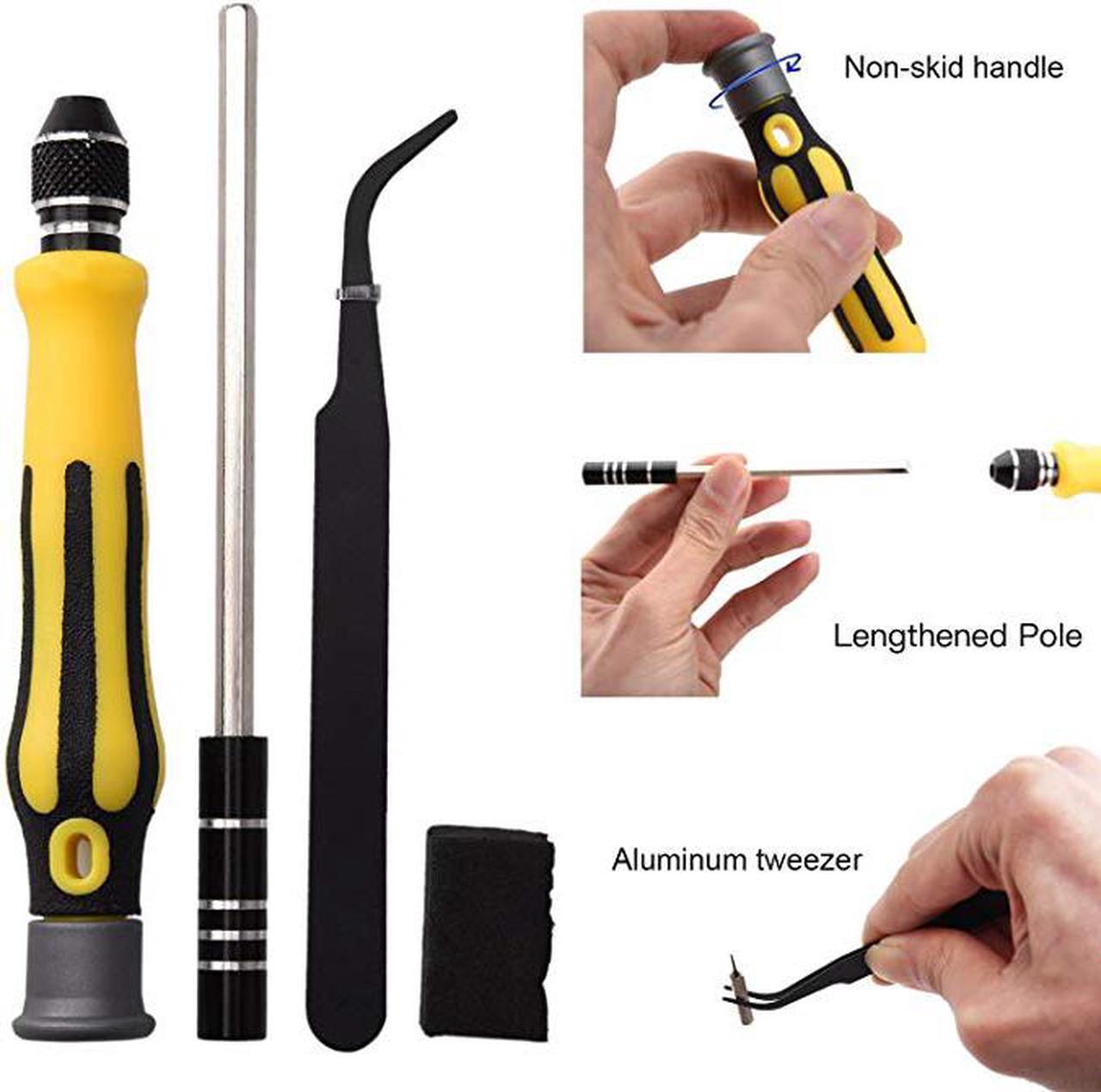 Alt view image 4 of 7 - 45 in 1 Precision Screwdriver Toolkit, Aigrous Mini Compact Disassembly Repair Bits with Handle Tweezer Extension Bar for Laptop Computer Phone iPhone6s/7/7p/8/8p Electronic Products