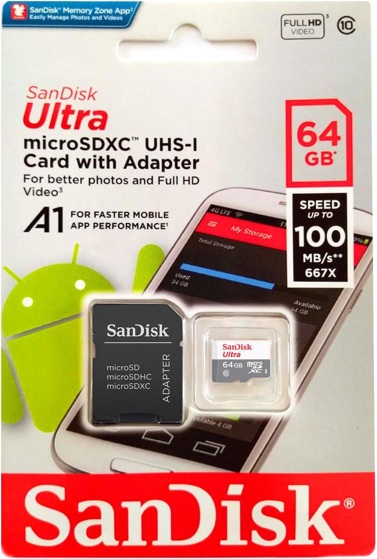 Alt view image 2 of 2 - SanDisk 64GB Micro SD SDXC MicroSD TF Class 10 64G 64 GB Mobile Ultra 80MB/s - Pack of 10