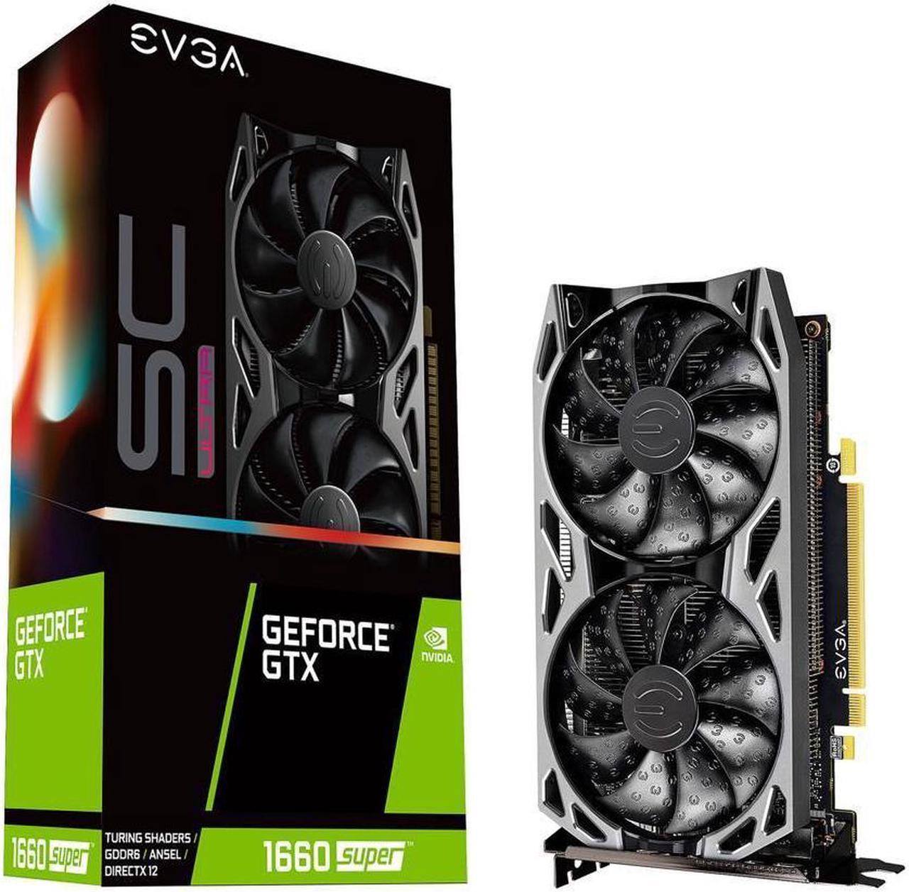 Alt view image 5 of 5 - EVGA GeForce GTX 1660 SUPER SC ULTRA GAMING, 06G-P4-1068-KR, 6GB GDDR6, Dual Fan, Metal Backplate