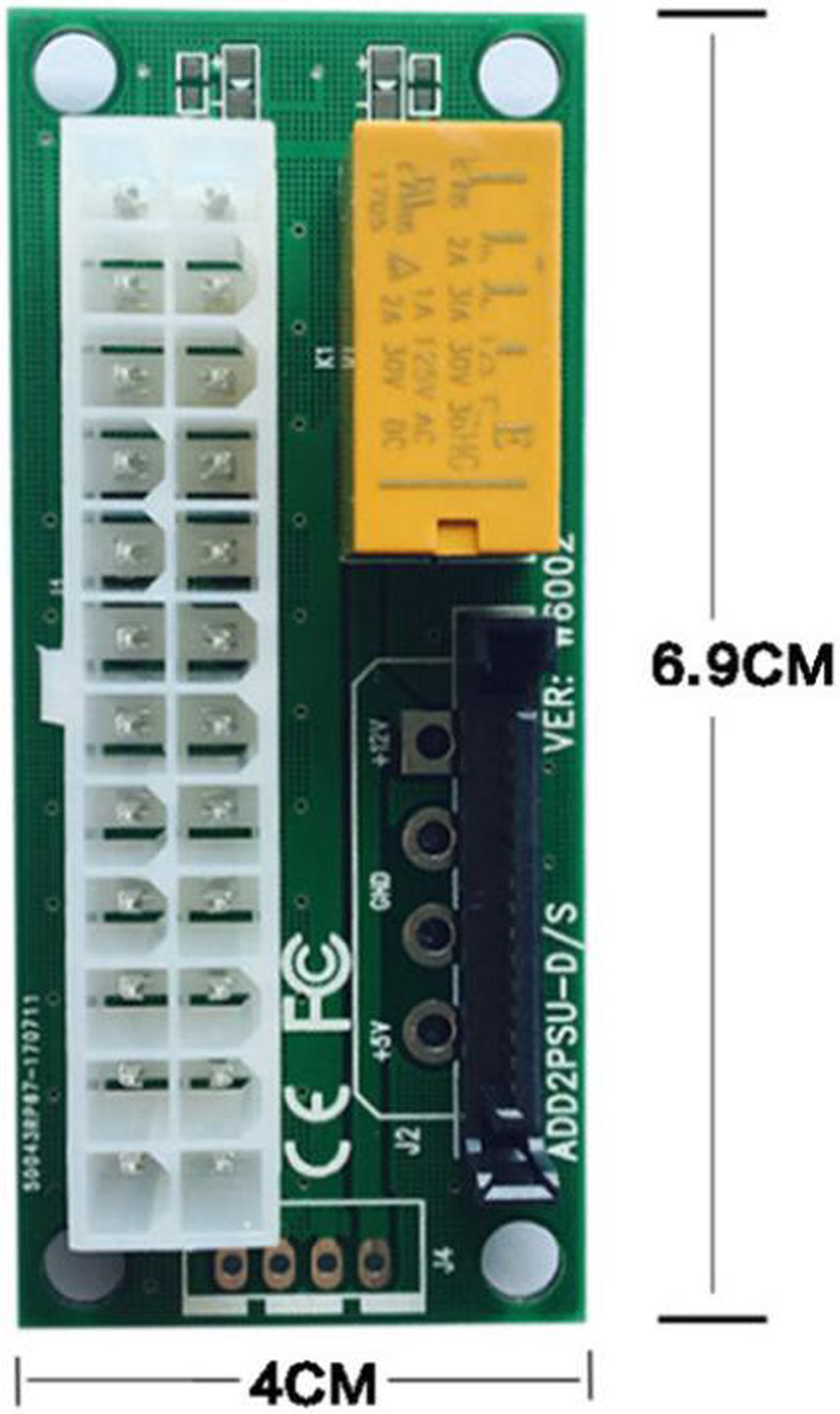 Add 2 PSU Power Synchronous Boot board Dual Power Supply Adapter Card 24pin power Dual Boot Card-SATA port Power