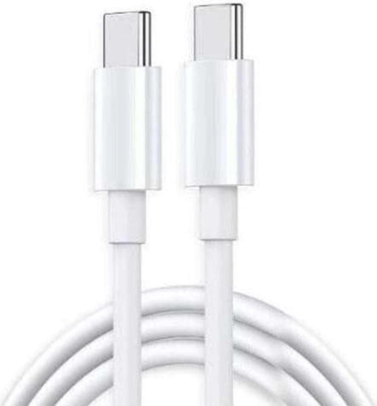 WPIT 5A USB C TO USB C 100W Fast Charging Data CABLE,6FT Type-c Male to Male Cable 480Mbps White