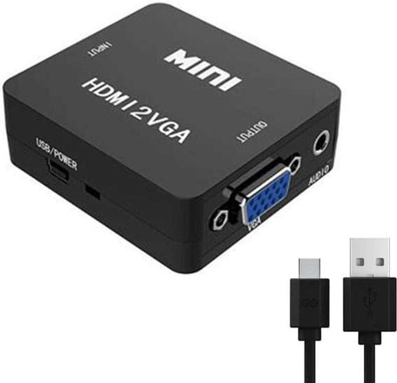 1080P HDMI to VGA Video Adapter Converter,with Audio Output-Black