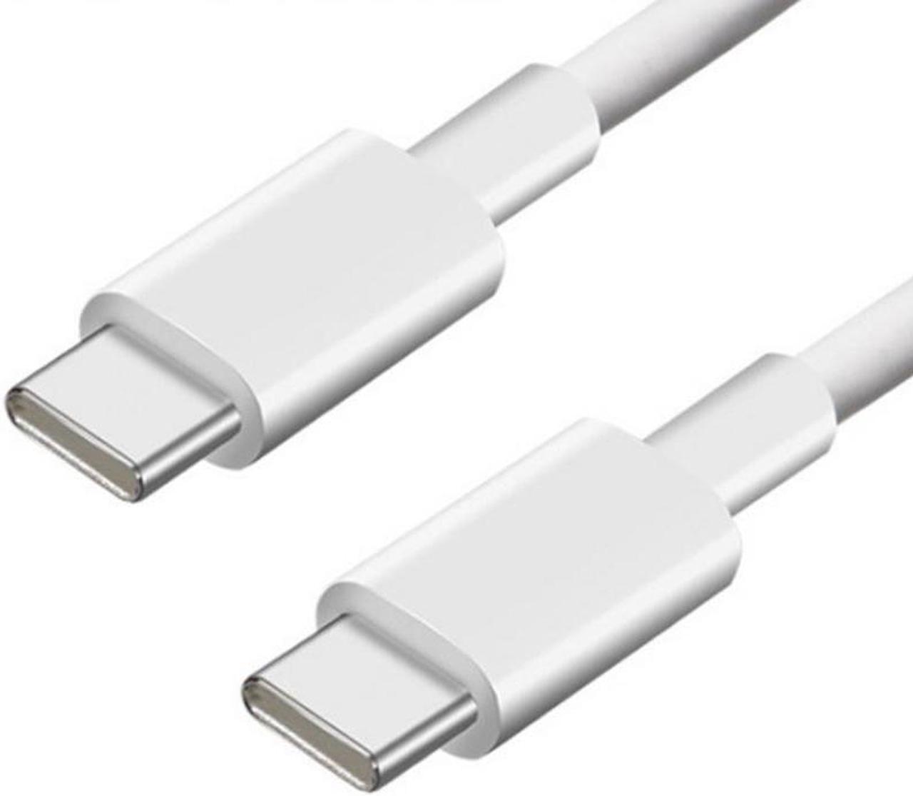 USB-C 2.0 TO TYPE-C 100W Fast Charging PD CABLE Type-c Male to Male Data Cable 480Mbps White 3.3 ft. (1.00m)