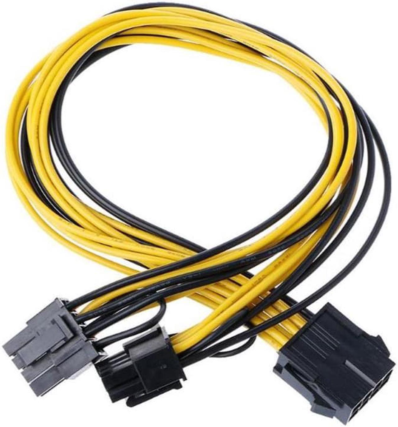 WPIT PCI-E 8-Pin To 2x 8 Pin / 6 Pin Dual Power Splitter Cable Extension Wire Cord