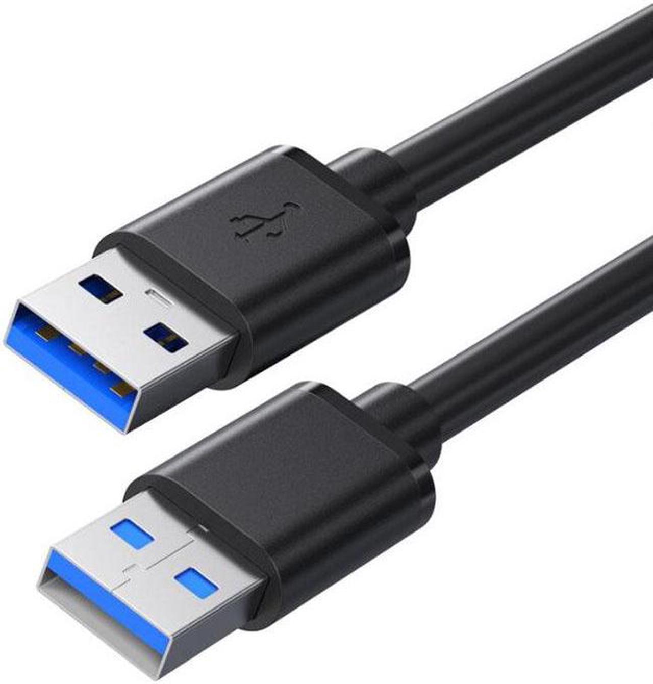 WPIT U3MMBK-001 USB 3.0 A Male to A Male Cable for Hard Drive,Laptop,DVD Player,TV,USB 3.0 Hub and More, Black