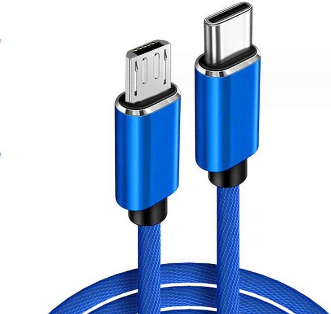 Braided Micro USB to type-C cable,USB-C Male to Micro usb Male Data cable Android Charging Cable