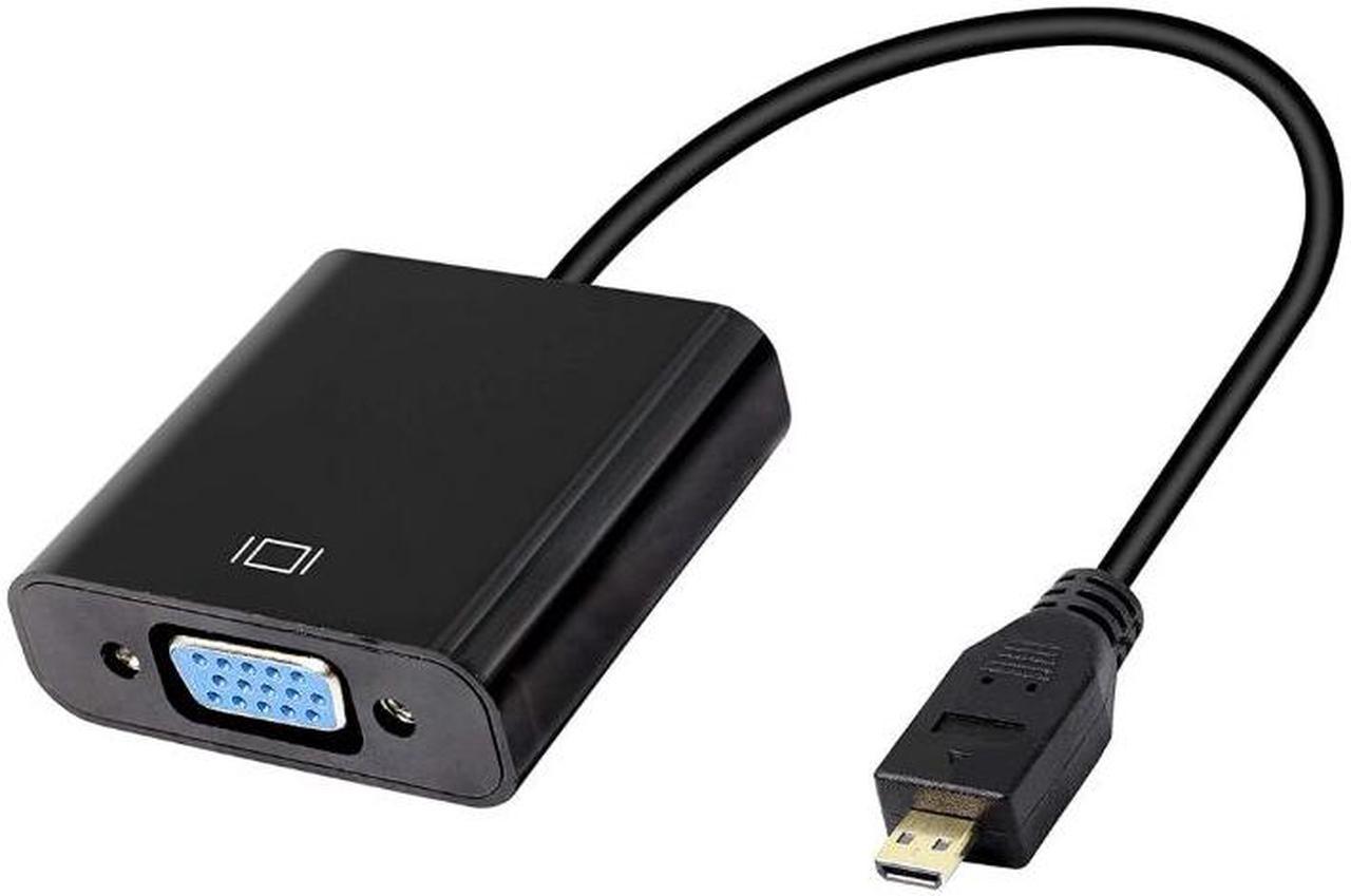 WPIT Micro HDMI to VGA Video Adapter Converter,1080P MICRO-HDM ( male ) to VGA( female ) Video Cable for Tablet pc / Camera