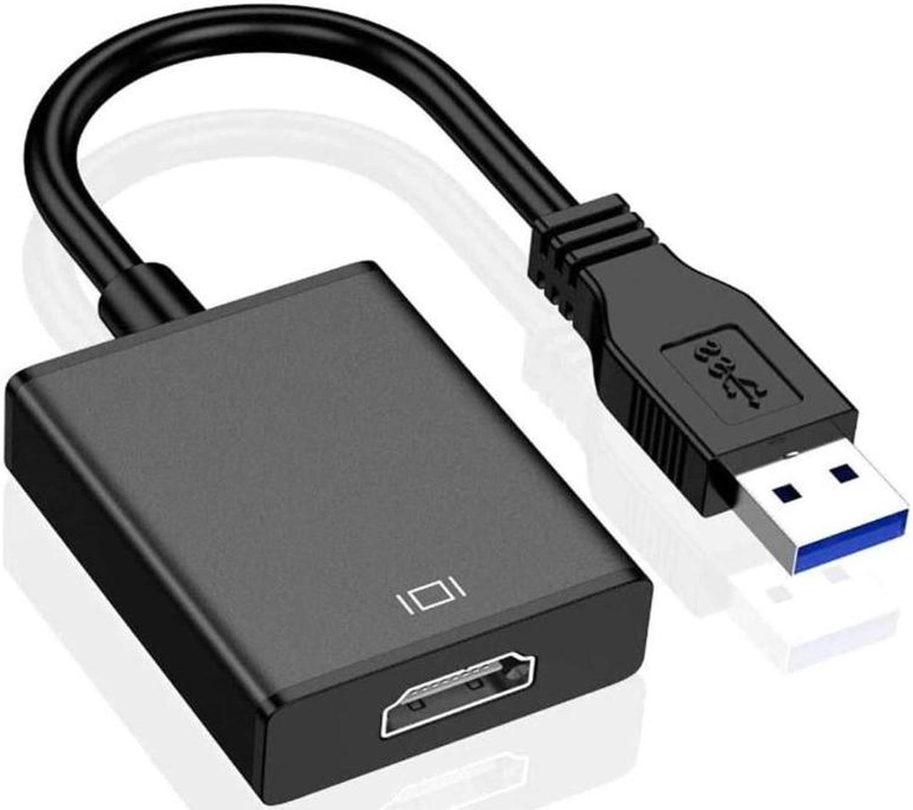 USB to HDMI Adapter, USB 3.0/2.0 to HDMI 1080P Video Graphics Cable Converter with Audio for PC Laptop Projector HDTV Compatible with Windows 7/8/10,Mac OS,Android OS,Built in driver