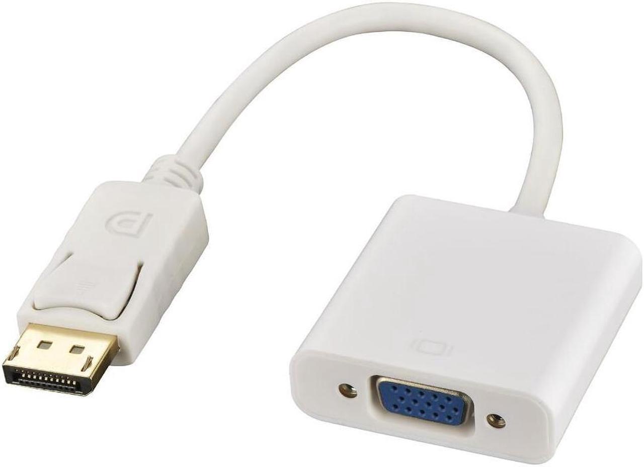 WPIT DP TO VGA DisplayPort Male to VGA Female Adapter Cable,Laptop PC to Monitor/Projector Adapter Converter-White