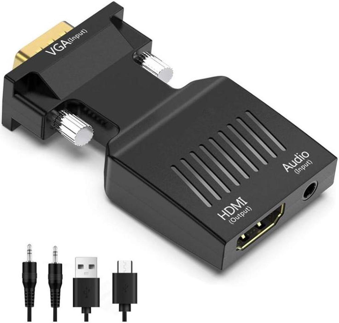 WPIT VGA to HDMI Adapter Converter with Audio,(PC VGA Source Output to TV/Monitor with HDMI Connector),1080P Video Dongle adaptader for Computer,Laptop,Projector