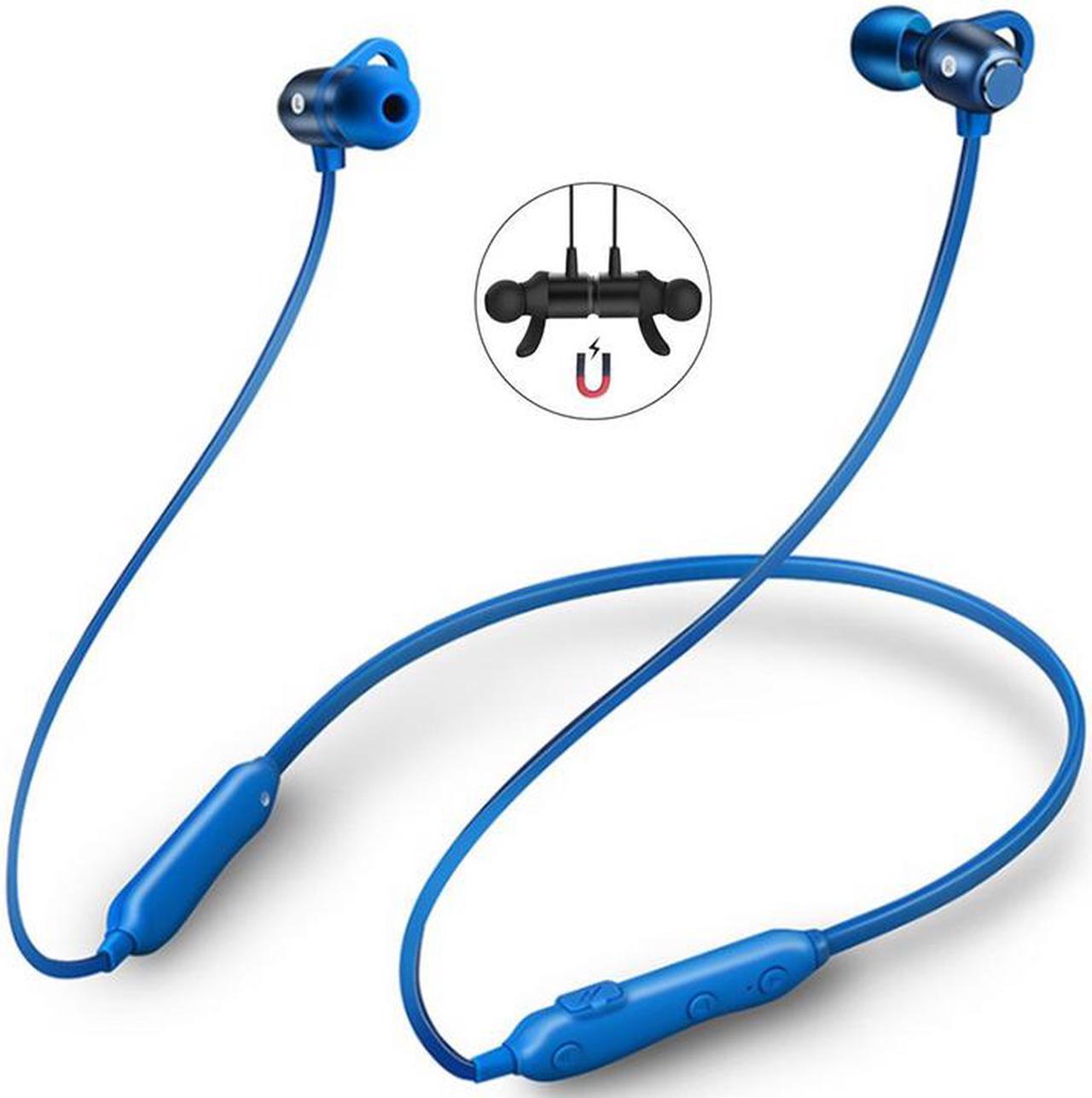 Bluetooth 5.0 Magnetic Wireless Sports Earphones W/Mic HD Stereo Sweatproof in Ear Earbuds Noise Cancelling Volume Control Present