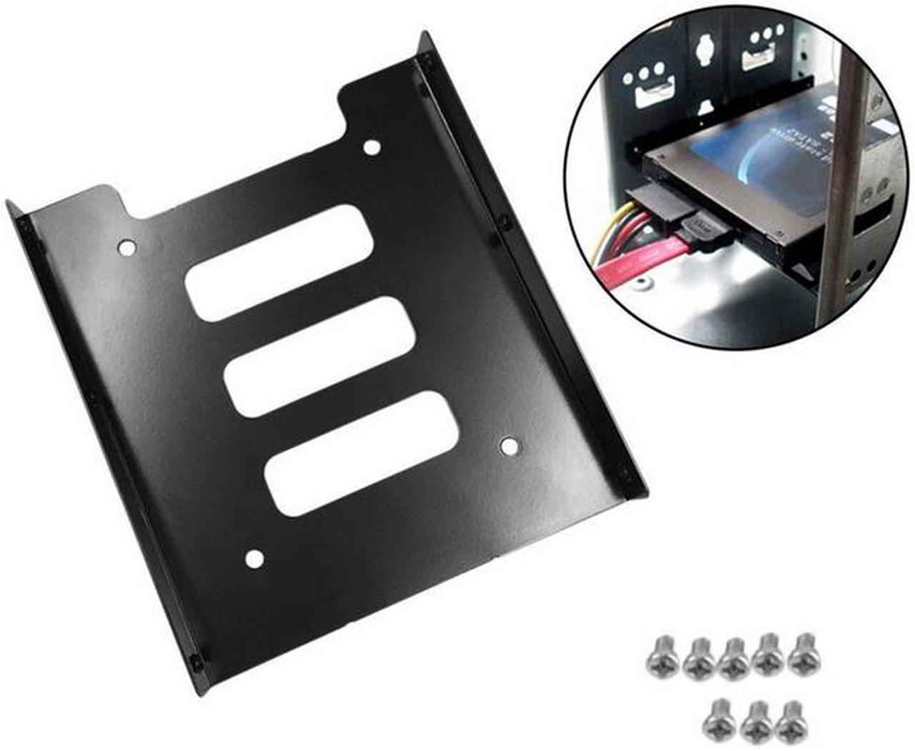 2.5 Inch To 3.5 Inch SSD HDD Adapter Rack Hard Drive SSD Mounting Metal Mount Holder Bracket Black