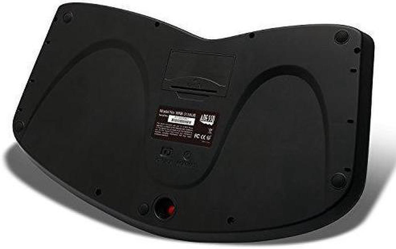 Alt view image 7 of 7 - Adesso Tru-Form Media 3150-2.4 GHz Wireless Ergo Trackball Keyboard (WKB-3150UB)