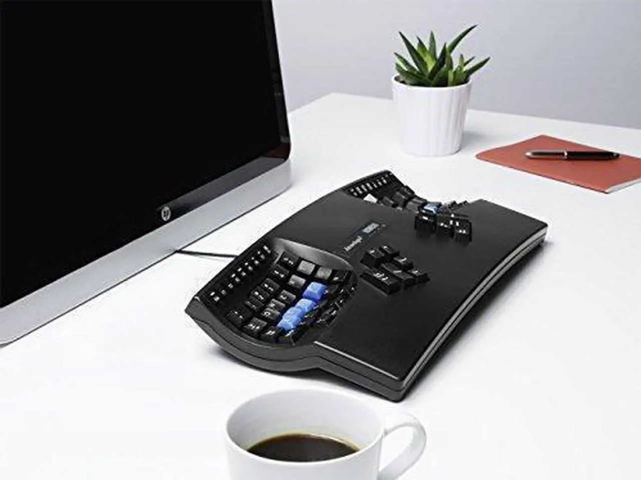 Alt view image 4 of 7 - Kinesis KB600 Advantage2 USB Contoured Keyboard (Black) with SmartSet Programming Technology for PC and MAC Plus Advantage Palm Pads And Jestik Microfiber - VALUE BUNDLE