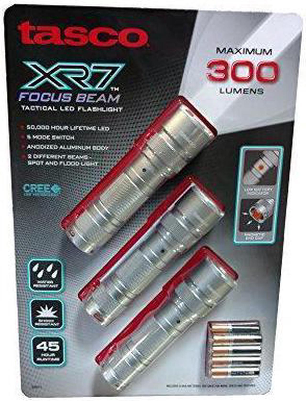 Main image of Tasco XR7 Focus Beam Tactical LED Flashlight, 3-Pack