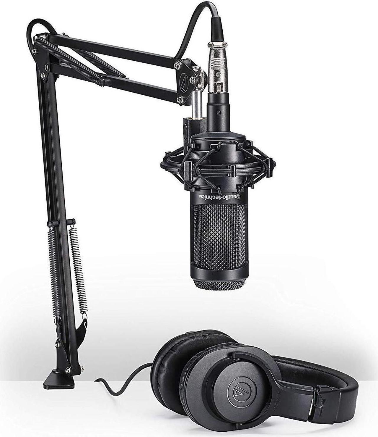 Alt view image 14 of 20 - Audio-Technica AT2035 Studio Microphone Pack with ATH-M20x, Boom & XLR Cable