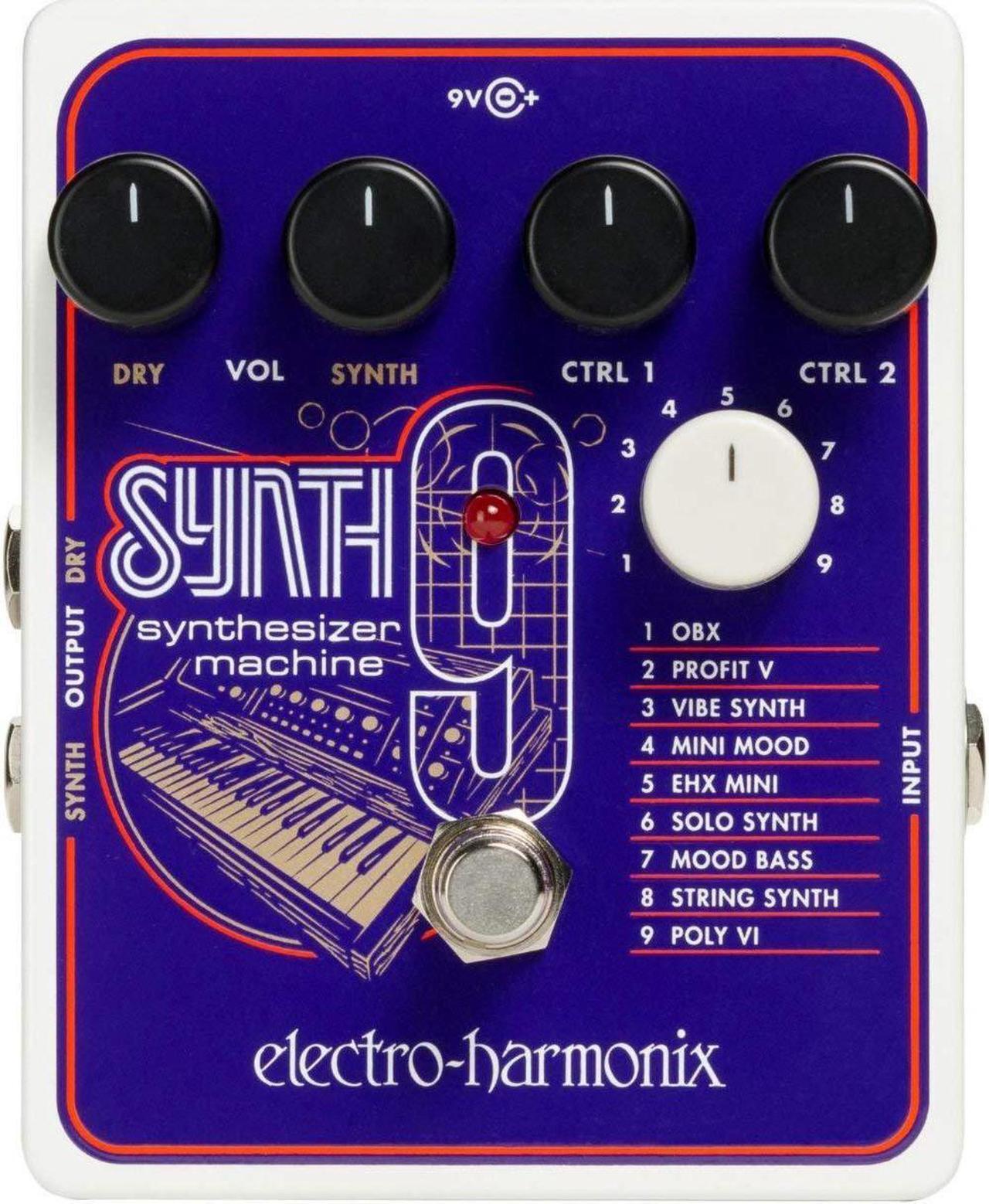 Alt view image 2 of 16 - Electro-Harmonix SYNTH9 Synthesizer Machine Guitar Effects Pedal