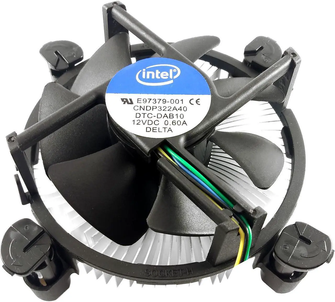 Alt view image 2 of 3 - Intel Core i3 i5 i7 Socket 1151 1150 1155 1156 4-Pin Connector CPU Cooler With Aluminum Heatsink & 3.5-Inch Fan With Pre-Applied Thermal Paste For Desktop PC Computer