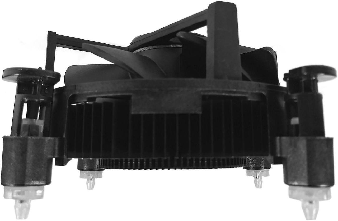 Alt view image 3 of 4 - TRONWIRE TW-45 CPU Cooler For Intel Core i3 i5 i7 i9 Socket 1851 1700 Black Aluminum Heatsink Copper Core Base 4-Pin PWM 92mm Low Profile 3000 RPM Fan Pre-Applied Thermal Paste