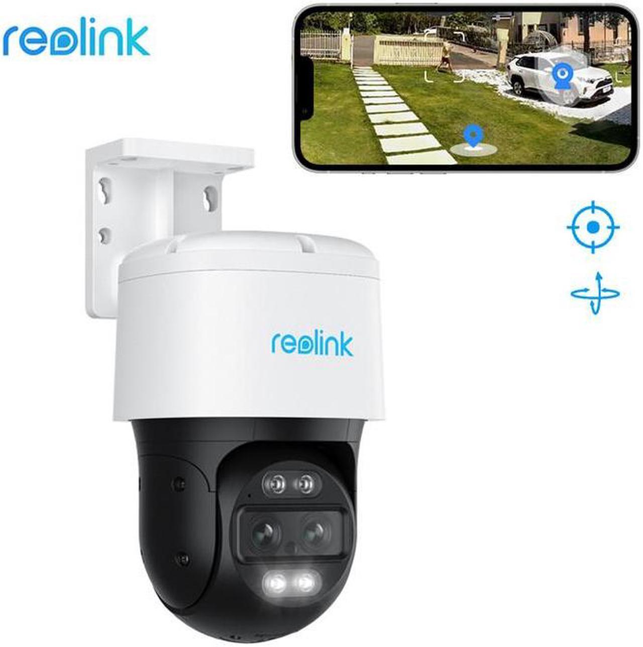 Reolink Trackmix Series 4K 8MP Dual-Lens PTZ Camera with Motion Tracking, Wide-Angle & Telephoto Lenses