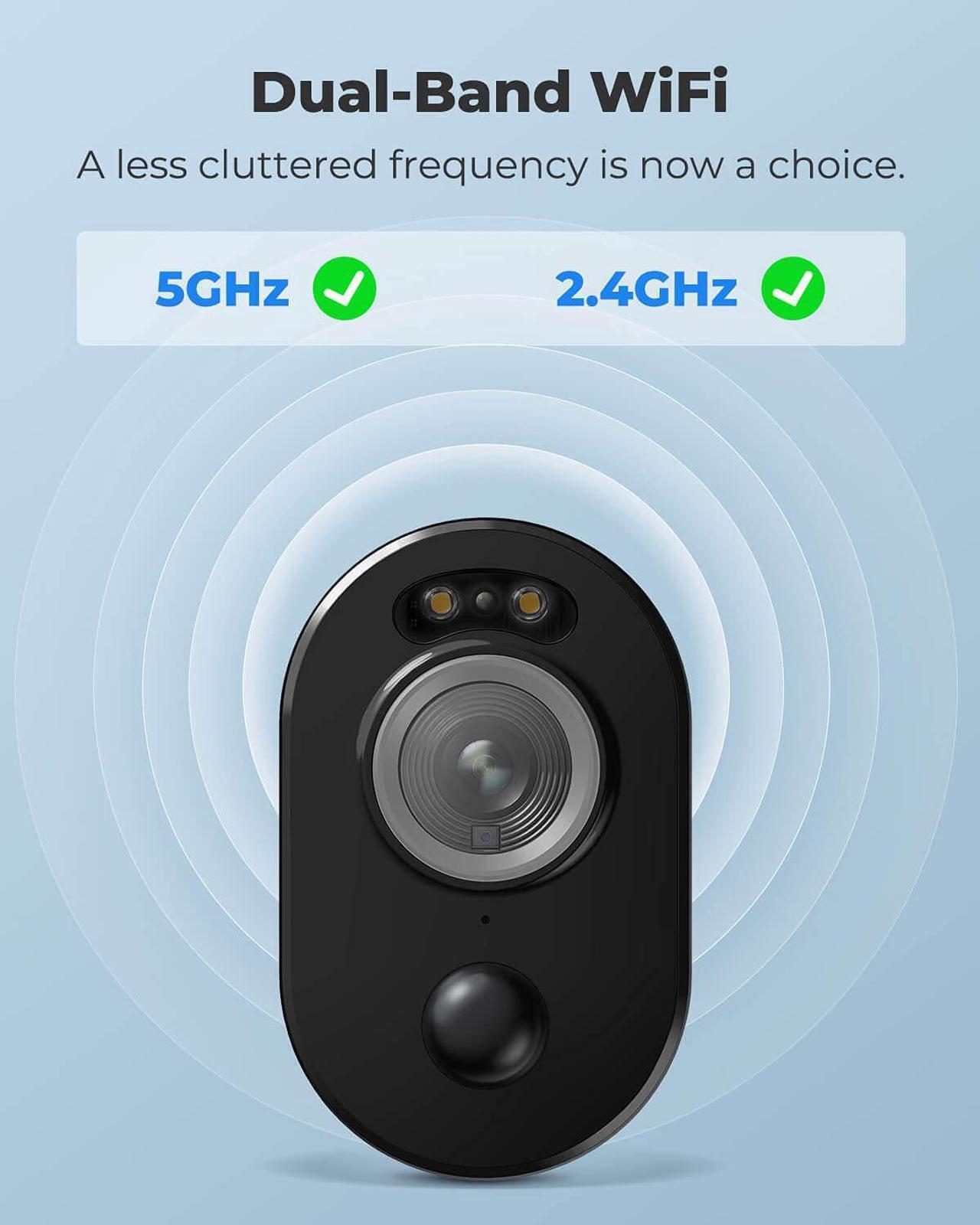 Alt view image 4 of 7 - REOLINK Spotlight Security Camera Wireless Outdoor with 2K Color Night Vision, Human/Vehicle Smart Detection, 2.4/5Ghz Dual-Band WiFi, Wire-Free Battery/Solar Powered Argus 3 Pro with Solar Panel