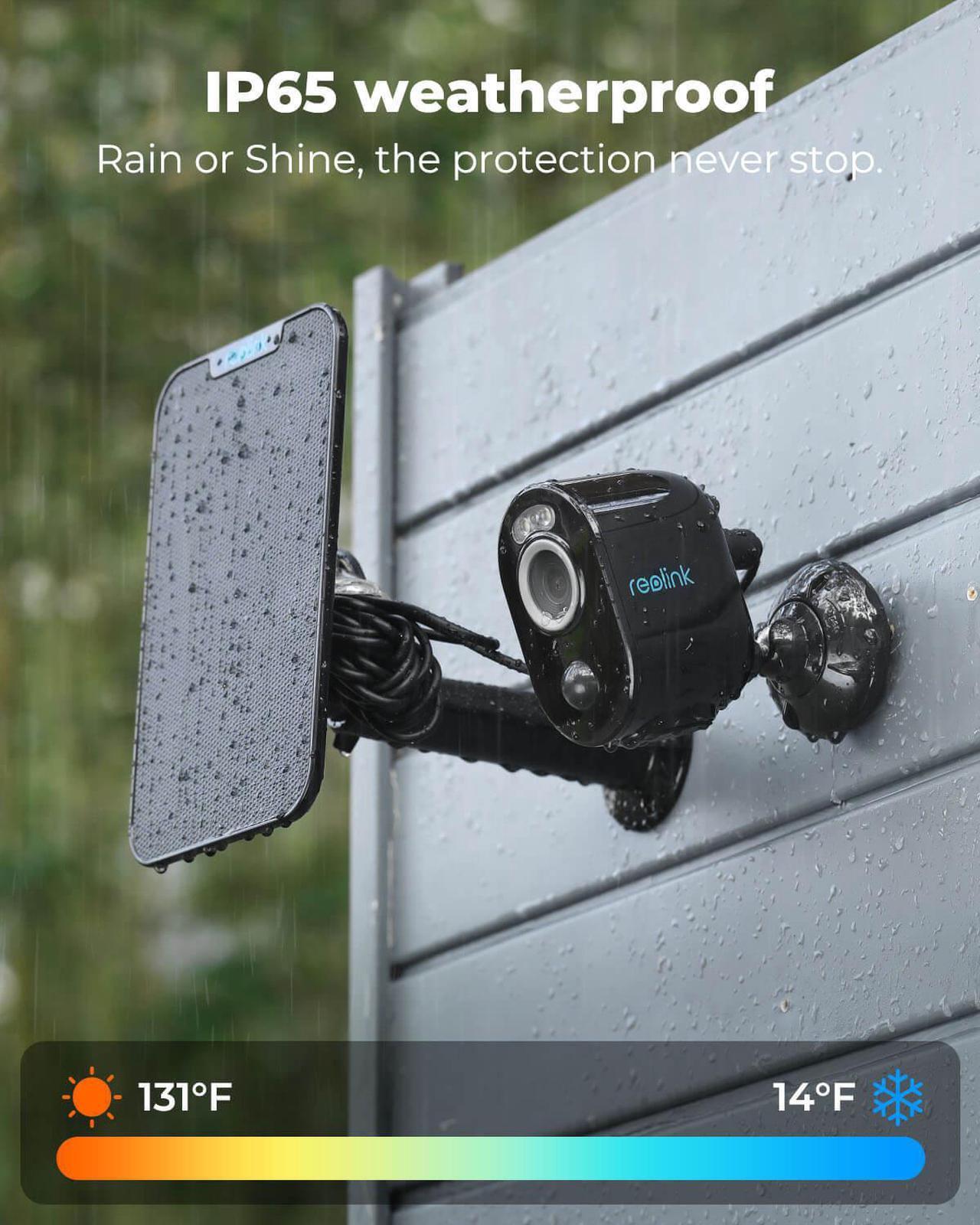 Alt view image 5 of 7 - Reolink Security Camera Wireless Outdoor, 2K 4MP Night Vision with Spotlight, 2.4/5Ghz Dual-Band WiFi, Wire-Free Battery Solar Powered, Smart Detection, Timelapse - Argus series +Solar Panel-Black