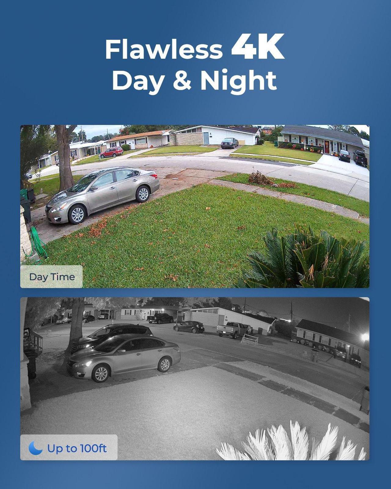 Alt view image 2 of 7 - Reolink PoE Security Camera System Bundle, 16pcs 8MP Person/Vehicle Detection Smart Cameras, a 16CH NVR Pre-Installed with 4TB HDD (Include 8 x 18M Cat5 Cable) - RLK16-800B8 + 8PCS RLC-810A