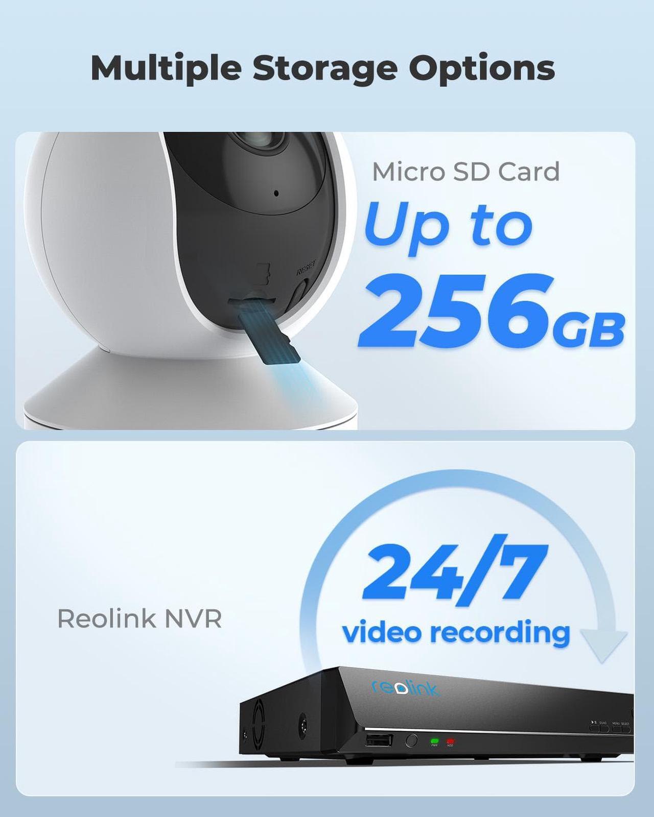 Alt view image 6 of 7 - Reolink E1 Smart Detect 3MP HD Wireless Security Camera, Plug-in Indoor 2.4GHz WiFi Camera for Home Security/Baby Monitor/Pets, Pan Tilt Night Vision Local Storage Works with Alexa/Google Assistant