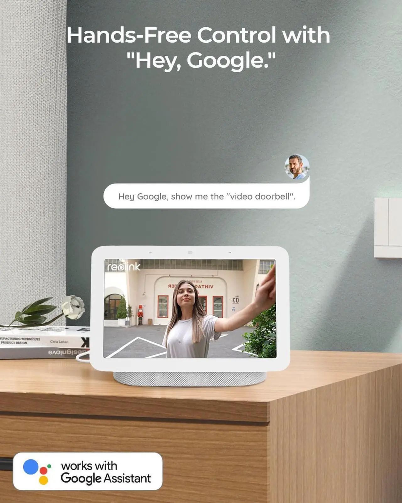 Alt view image 5 of 7 - REOLINK Doorbell Camera Wired, Smart WiFi Video Doorbell w/Chime, 5MP Ultra HD Night Vision, 180 Wide Angle Motion Human Detection, 5G/2.4GHz WiFi, 2 Way Talk, Local Storage Works w/Google Assistant