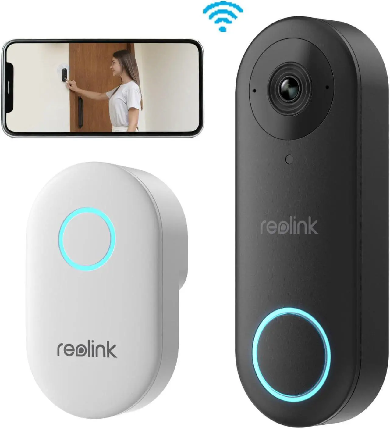 Main image of REOLINK Doorbell Camera Wired, Smart WiFi Video Doorbell w/Chime, 5MP Ultra HD Night Vision, 180 Wide Angle Motion Human Detection, 5G/2.4GHz WiFi, 2 Way Talk, Local Storage Works w/Google Assistant