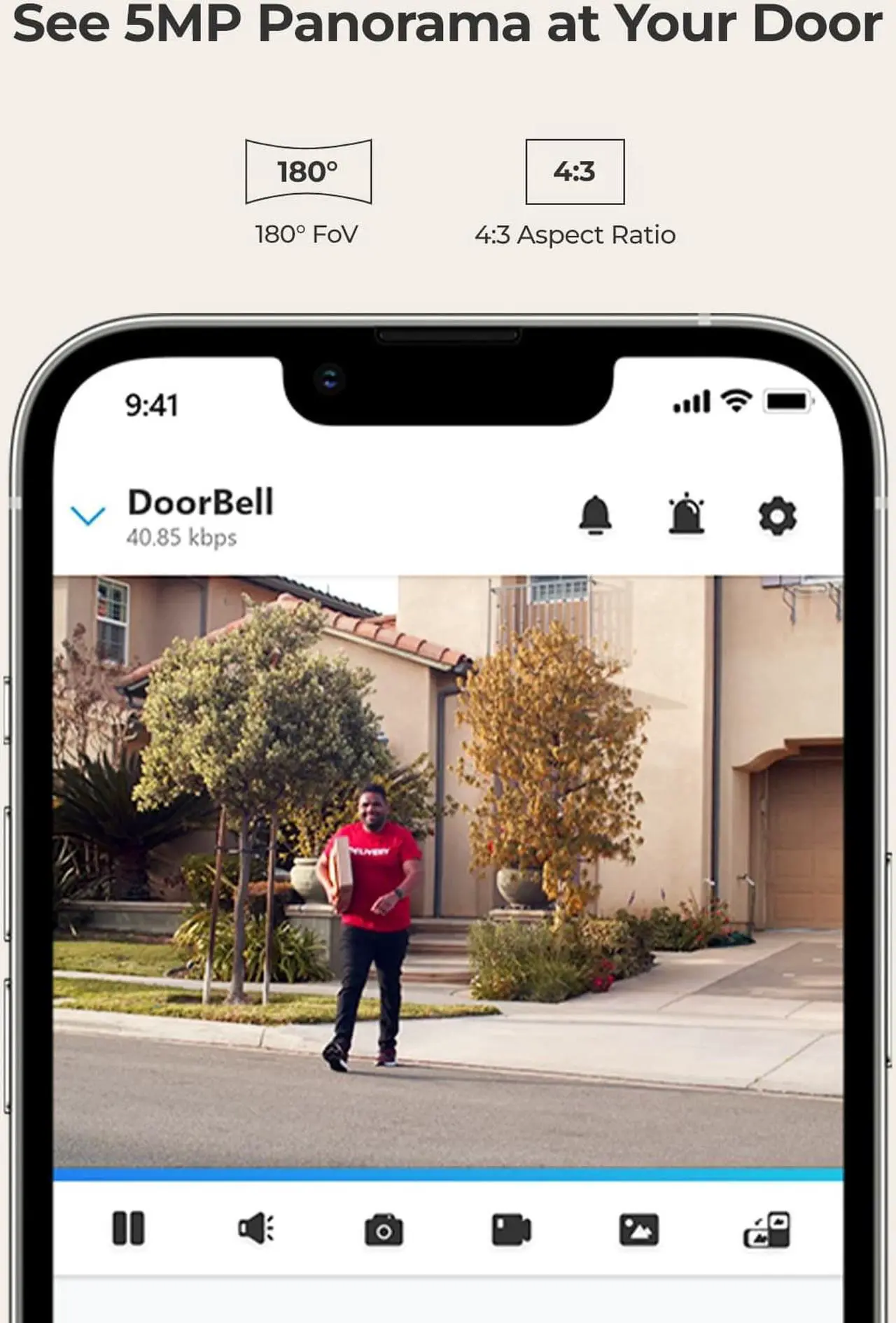 Alt view image 3 of 7 - REOLINK Video Doorbell PoE Camera,180° Diagonal, 5MP IP Security Camera Outdoor with Chime, 2-Way Talk, Plug & Play, Secured Local Storage, No Monthly Fee