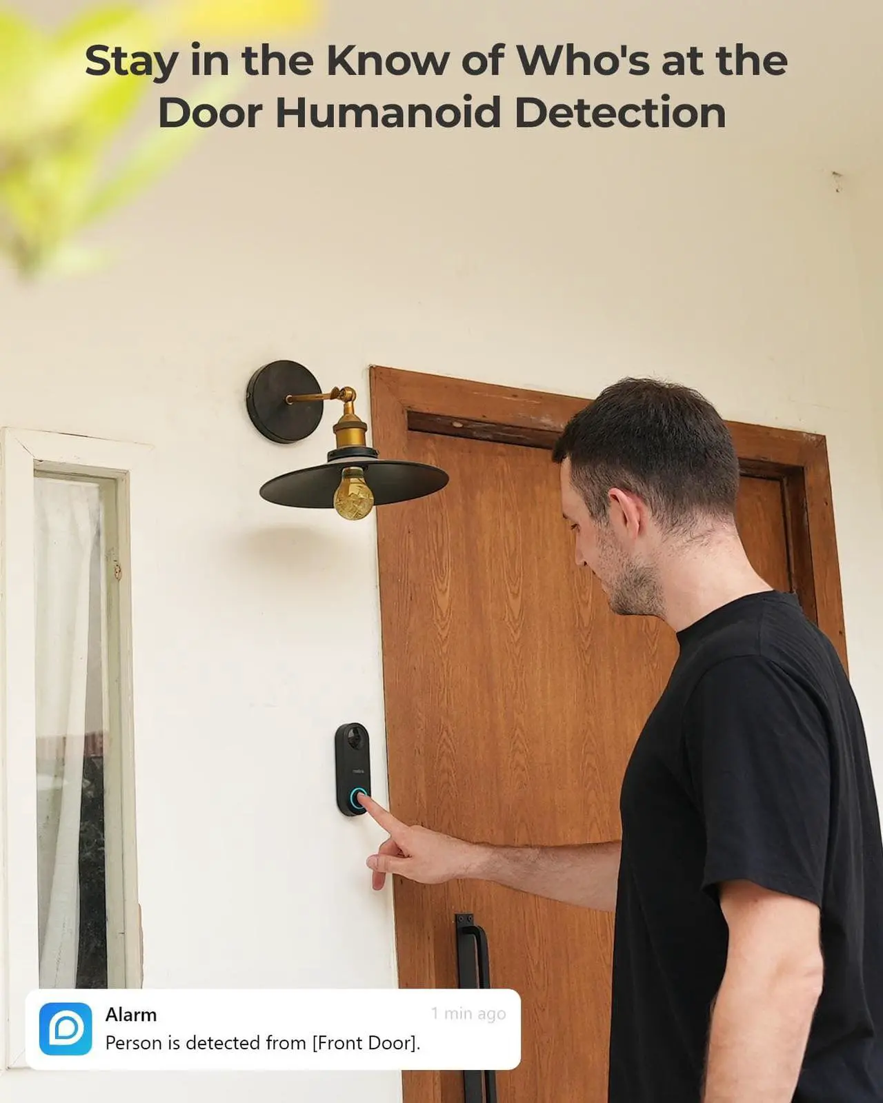Alt view image 6 of 7 - REOLINK Video Doorbell PoE Camera,180° Diagonal, 5MP IP Security Camera Outdoor with Chime, 2-Way Talk, Plug & Play, Secured Local Storage, No Monthly Fee