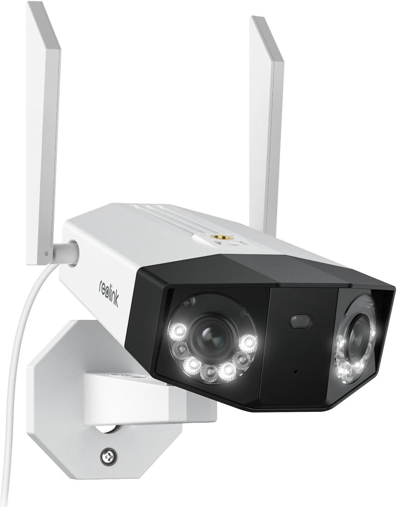 Main image of Reolink 4K WiFi Security Camera Outdoor with 180° Ultra-Wide Angle, 2.4/5 GHz WiFi IP Camera, Smart Human/Vehicle/Pet Detection, Color Night Vision, IP66 Waterproof - Reolink Duo series WiFi  Camera