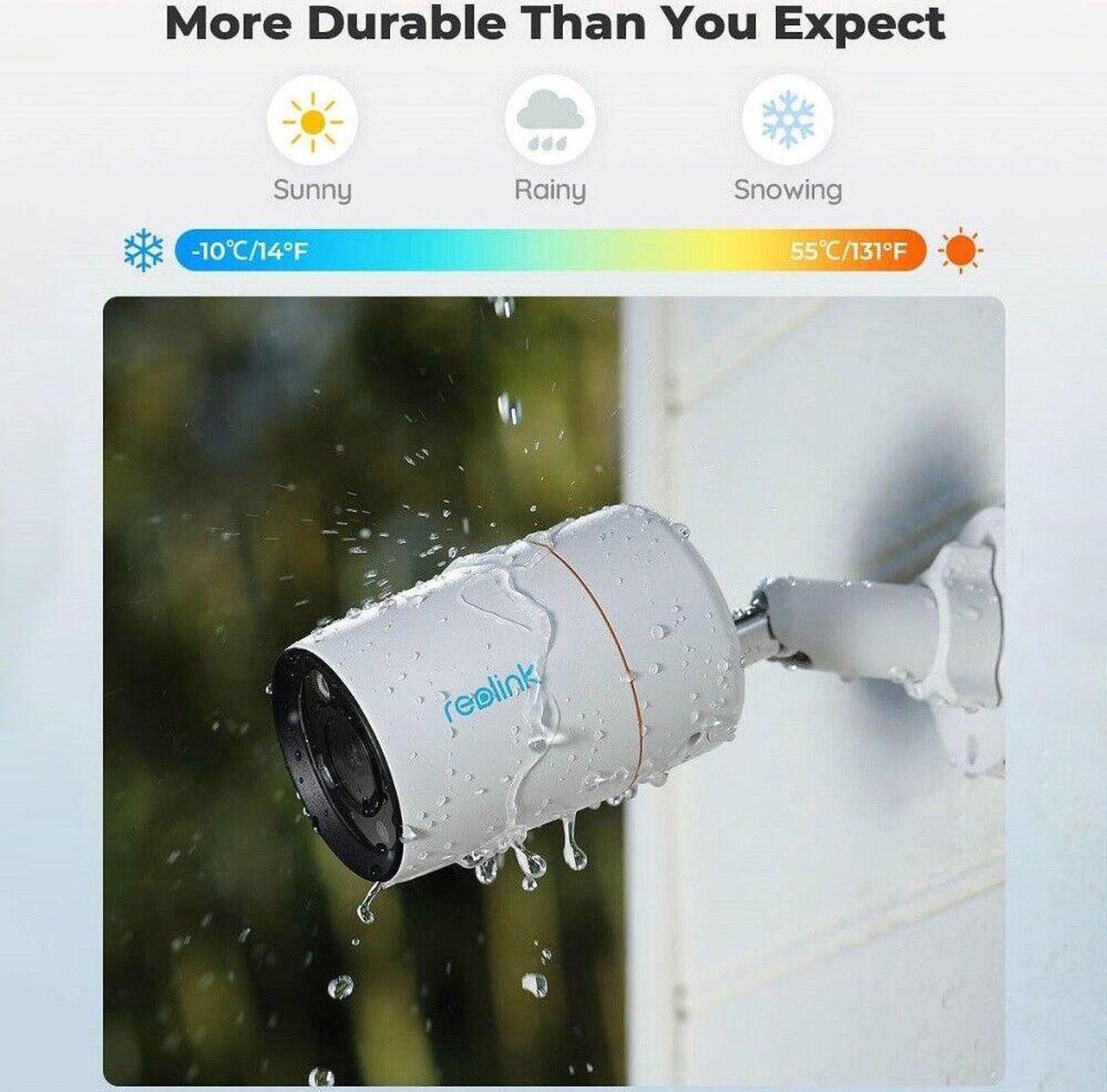 Alt view image 5 of 7 - Reolink RLC-1212A 12MP 6K PoE Bullet Security Camera with Powerful Spotlight, Smart Person/Vehicle Detect, 2-way Audio 2 Cameras