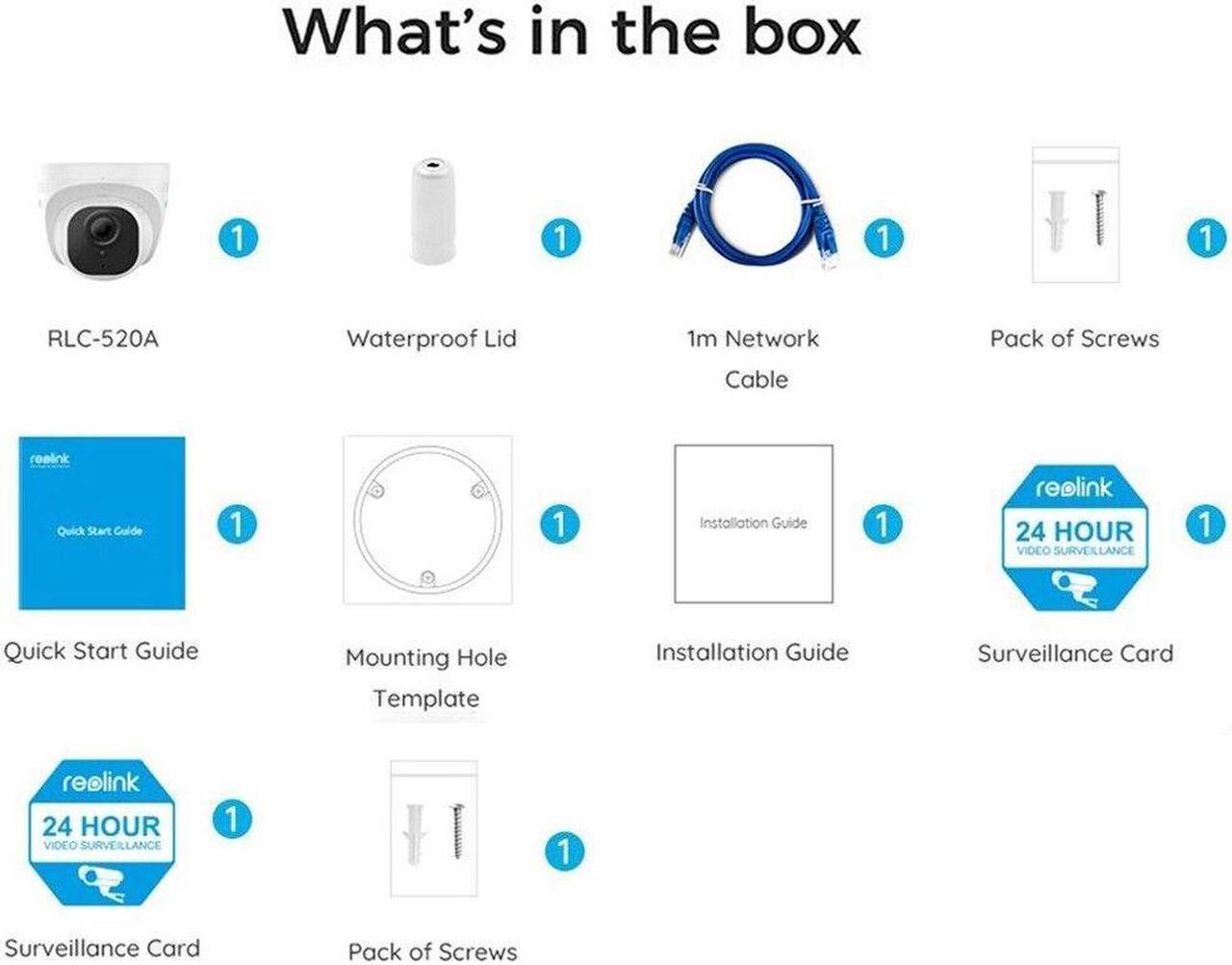 Alt view image 7 of 7 - Reolink 5MP Outdoor PoE Security IP Camera Smart Human/Vehicle Detection Audio Work with Google Assistant Dome Camera RLC-520A