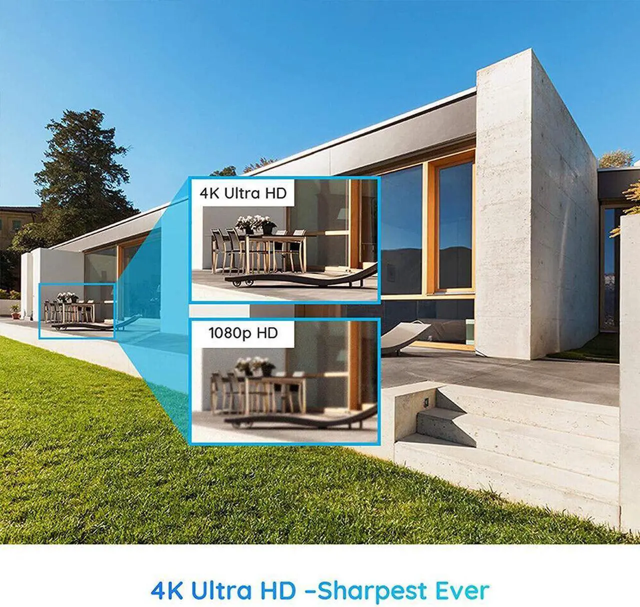 Alt view image 2 of 7 - Reolink RLK8-800D4-A 4K Security Camera System, 4pcs H.265 4K PoE Security Cameras Wired with Basic Person Vehicle Detection, 8MP/4K 8CH NVR with 2TB HDD for 24-7 Recording