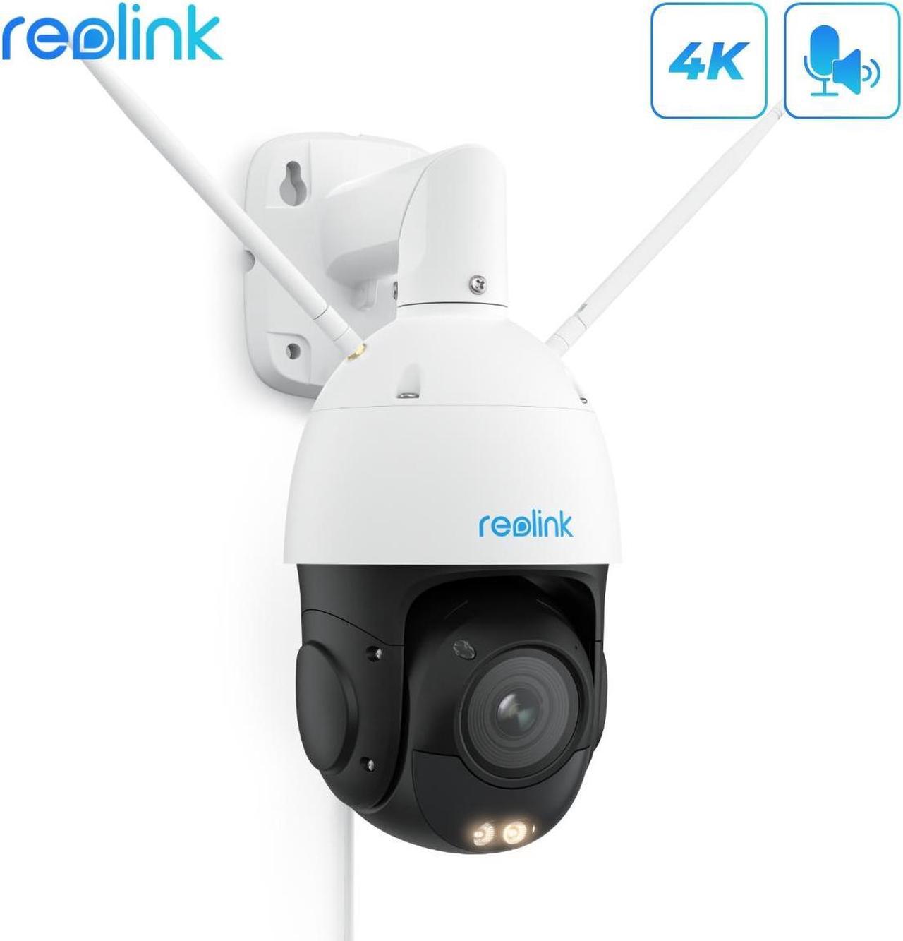 Reolink RLC-823S1W 4K WiFi PTZ Security Camera with 360° Auto Tracking 5X Optical Zoom, Two-Way Audio Person/Vehicle/Animal Detection 2.4/5 GHz Dual-Band Wi-Fi 6 8MP UHD Camera