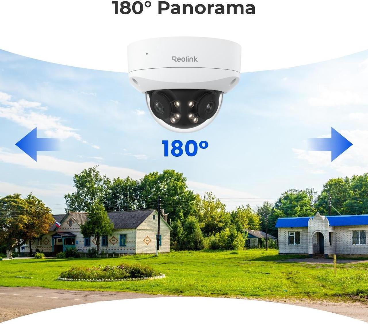 Alt view image 5 of 7 - Reolink Duo 3V PoE 8K 16MP 180° Dual-Lens PoE IP Camera, IK10 Vandal-Proof, Person/Vehicle/Animal Detection, Spotlight Color Night Vision, IP67 Weatherproof