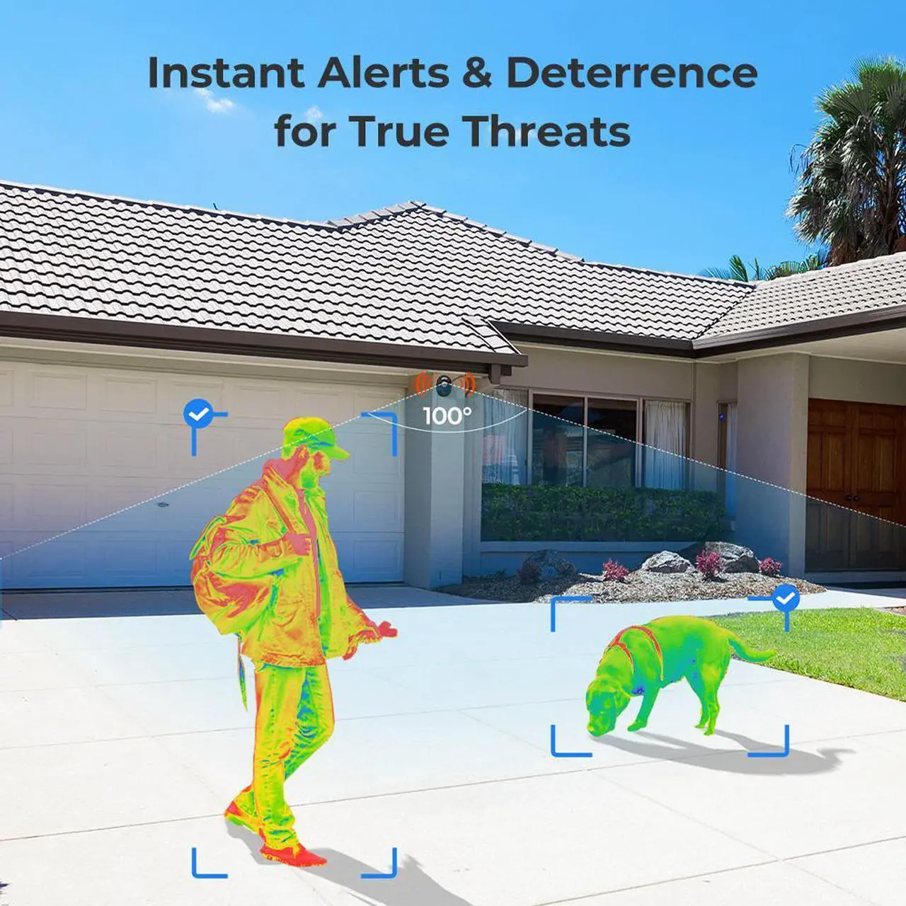 Alt view image 4 of 7 - Reolink 2K Smart Wi-Fi Camera with Color Night Vision and 2.4/5 GHz Wi-Fi