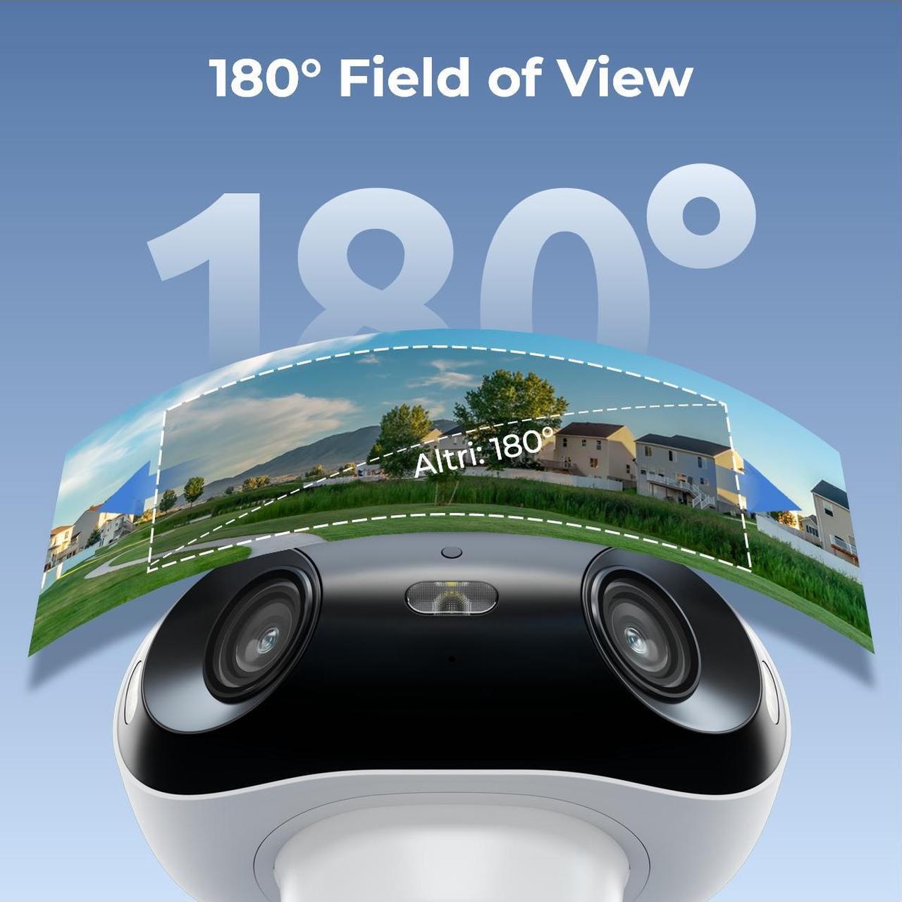Alt view image 3 of 7 - Reolink Argus 4 Pro with With 6W Black Solar Panel 4K Battery Camera ColorX Night Vision, 180° Blindspot-Free View, Outdoor Camera with Dual-Band Wi-Fi 6, Smart AI Detection, Home Hub Compatible