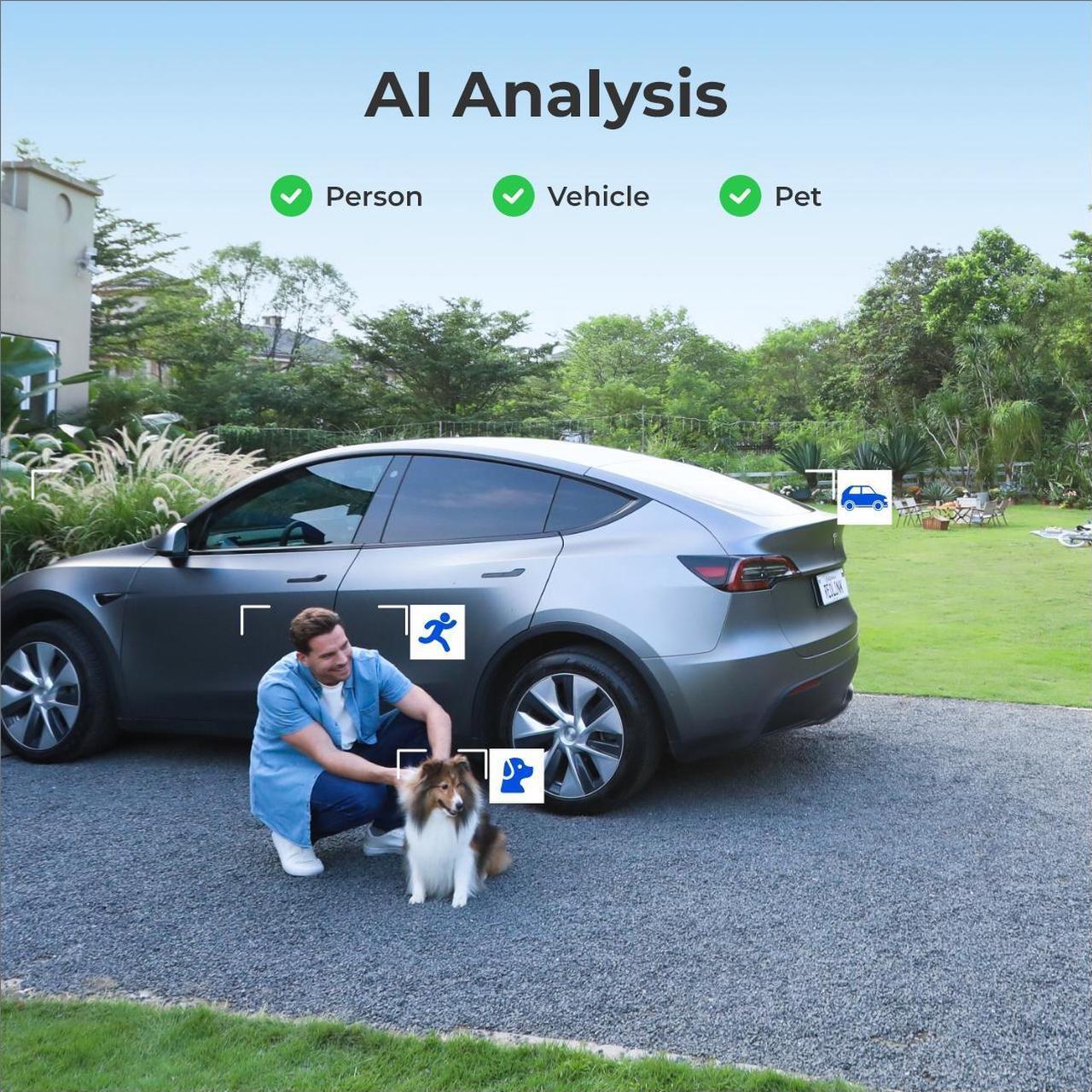 Alt view image 5 of 7 - Reolink Argus 4 Pro with With 6W Black Solar Panel 4K Battery Camera ColorX Night Vision, 180° Blindspot-Free View, Outdoor Camera with Dual-Band Wi-Fi 6, Smart AI Detection, Home Hub Compatible