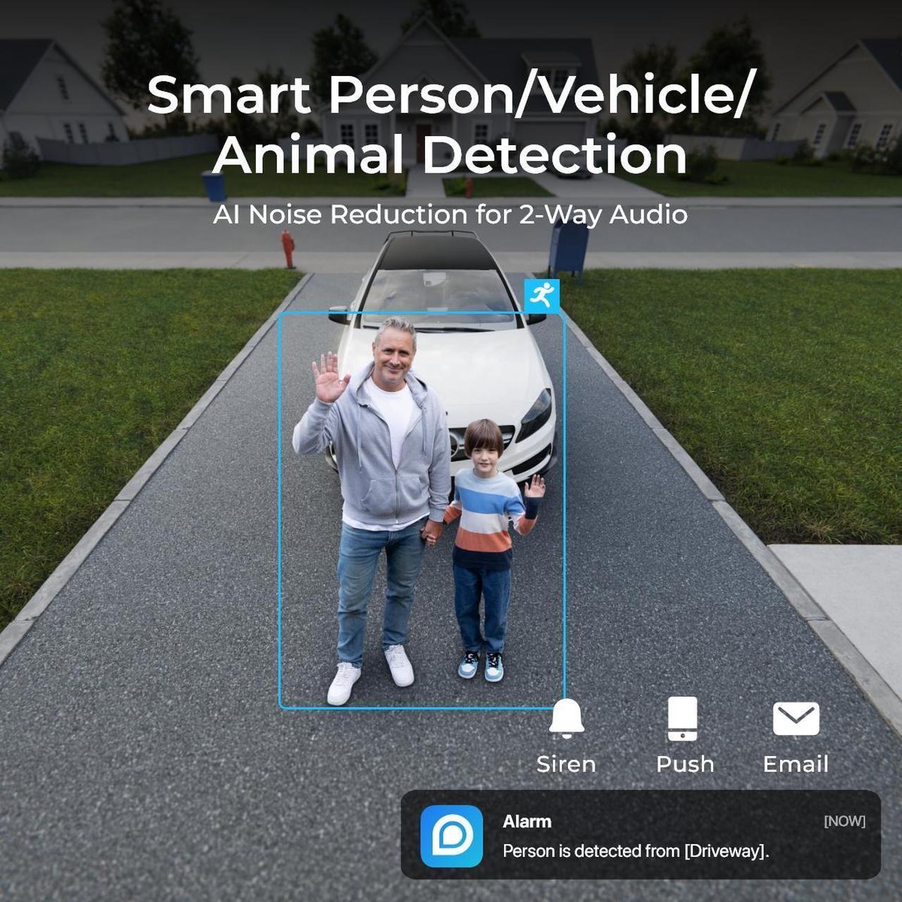 Alt view image 7 of 7 - REOLINK Duo 3 PoE 2pcs 16MP 8K UHD Dual-Lens PoE Security Camera with 180° Panoramic View, Motion Track, F1.6 Color Night Vision, Person/Vehicle/Animal Detection, Supports 24/7 Recording