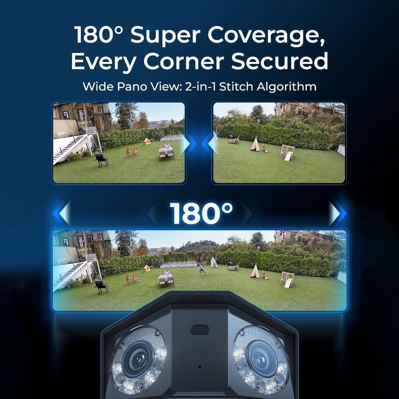 Alt view image 2 of 7 - REOLINK Duo 3 PoE 2pcs 16MP 8K UHD Dual-Lens PoE Security Camera with 180° Panoramic View, Motion Track, F1.6 Color Night Vision, Person/Vehicle/Animal Detection, Supports 24/7 Recording