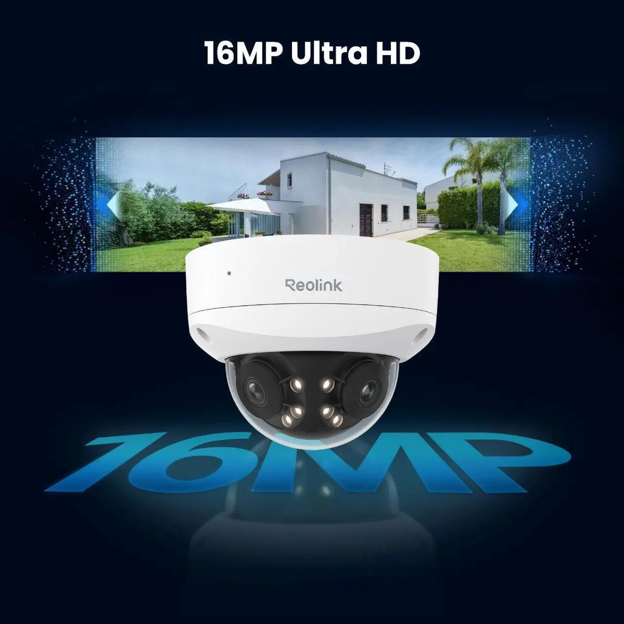 Alt view image 2 of 7 - Reolink Duo 3V PoE 8K 16MP 180° Dual-Lens PoE IP Camera, IK10 Vandal-Proof, Person/Vehicle/Animal Detection, Spotlight Color Night Vision, IP67 Weatherproof 4 Cameras