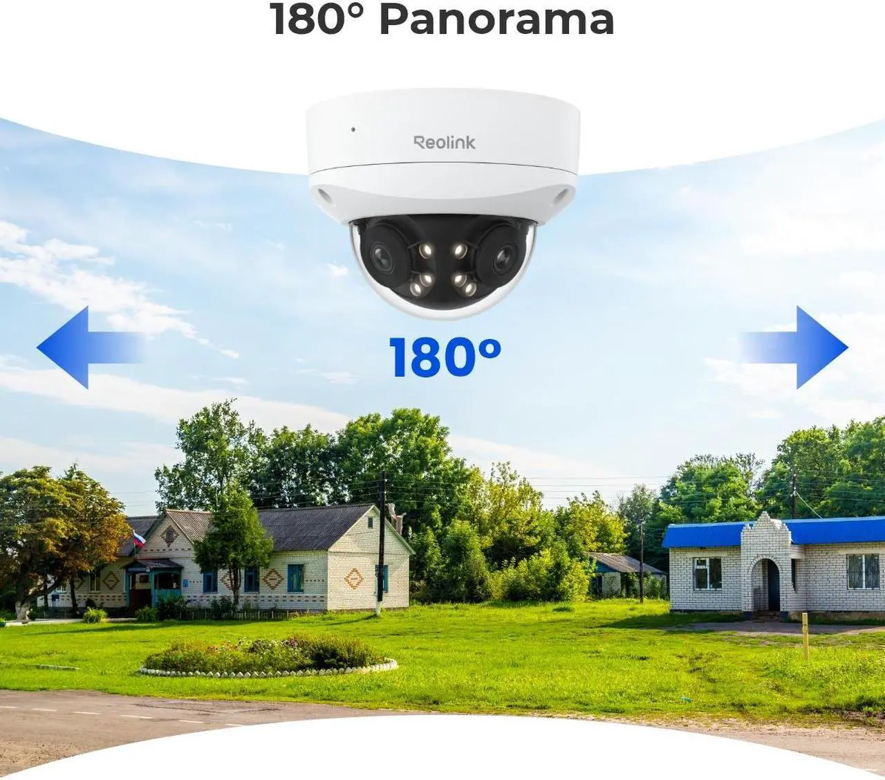 Alt view image 4 of 7 - Reolink Duo 3V PoE 8K 16MP 180° Dual-Lens PoE IP Camera, IK10 Vandal-Proof, Person/Vehicle/Animal Detection, Spotlight Color Night Vision, IP67 Weatherproof 4 Cameras