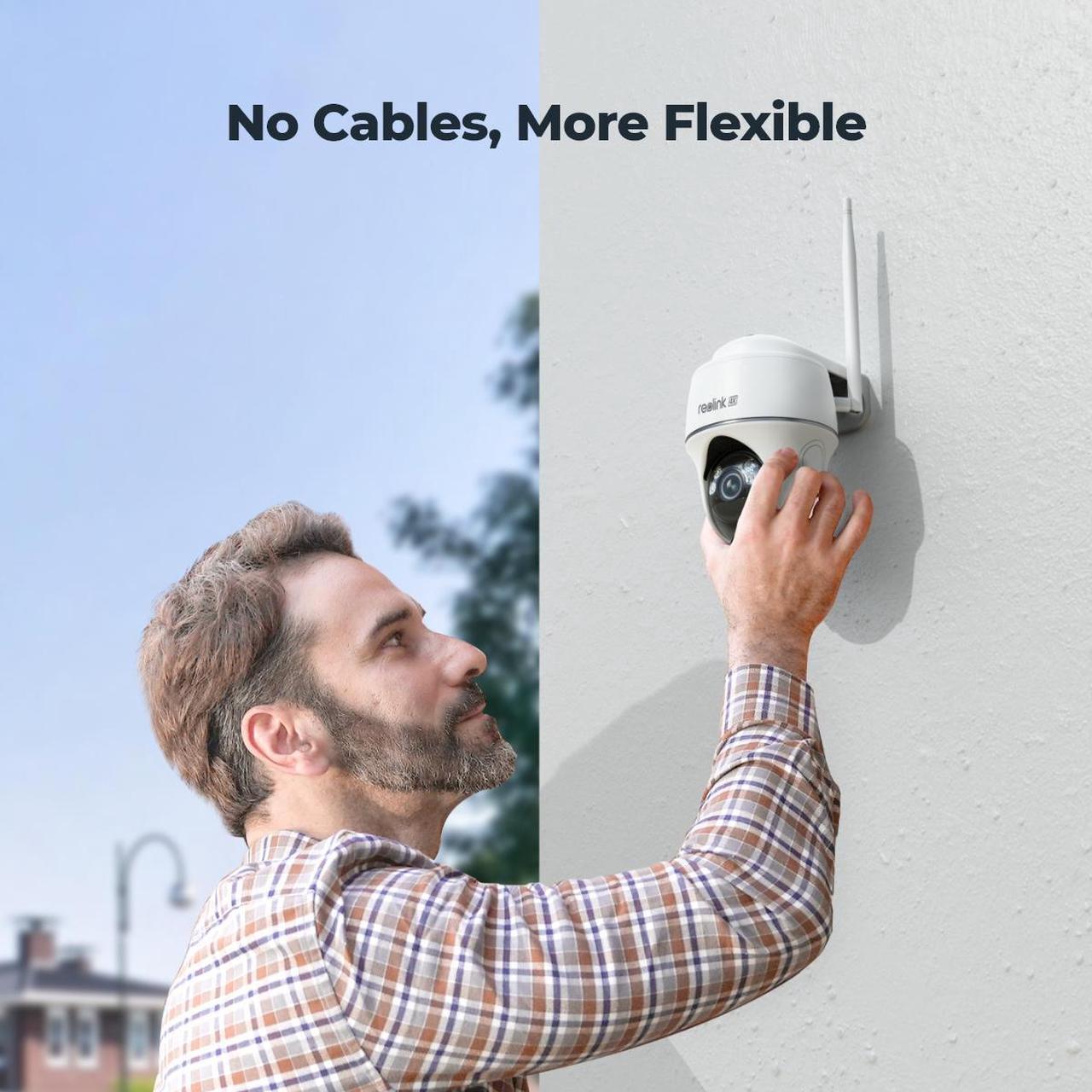 Alt view image 5 of 7 - Reolink Argus PT Ultra 4K 8MP Wireless PT Standalone Solar/Battery Camera with Spotlights, Dual-Band WiFi, Person/Vehicle Detection
