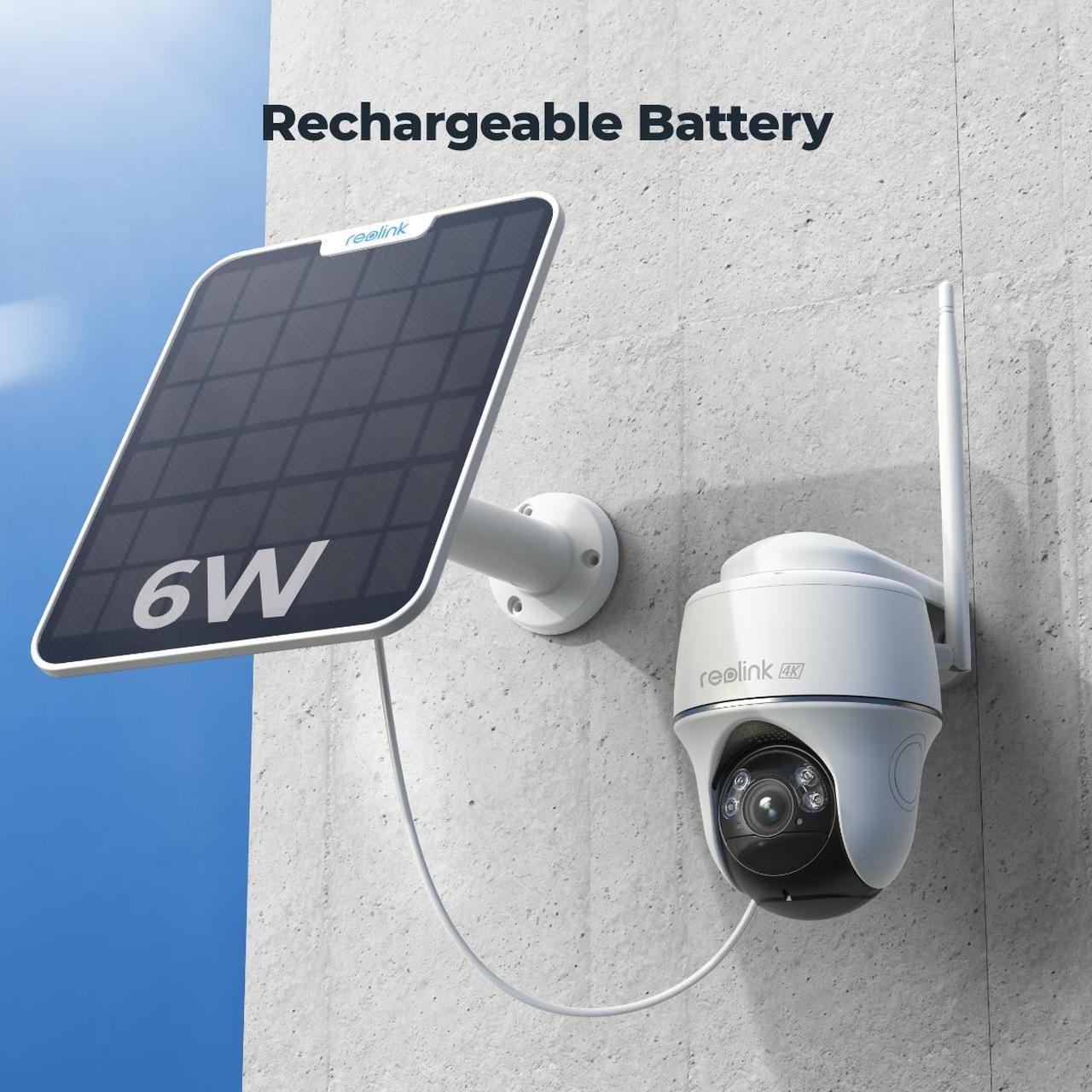 Alt view image 7 of 7 - Reolink Argus PT Ultra 4K 8MP Wireless PT Standalone Solar/Battery Camera with Spotlights, Dual-Band WiFi, Person/Vehicle Detection