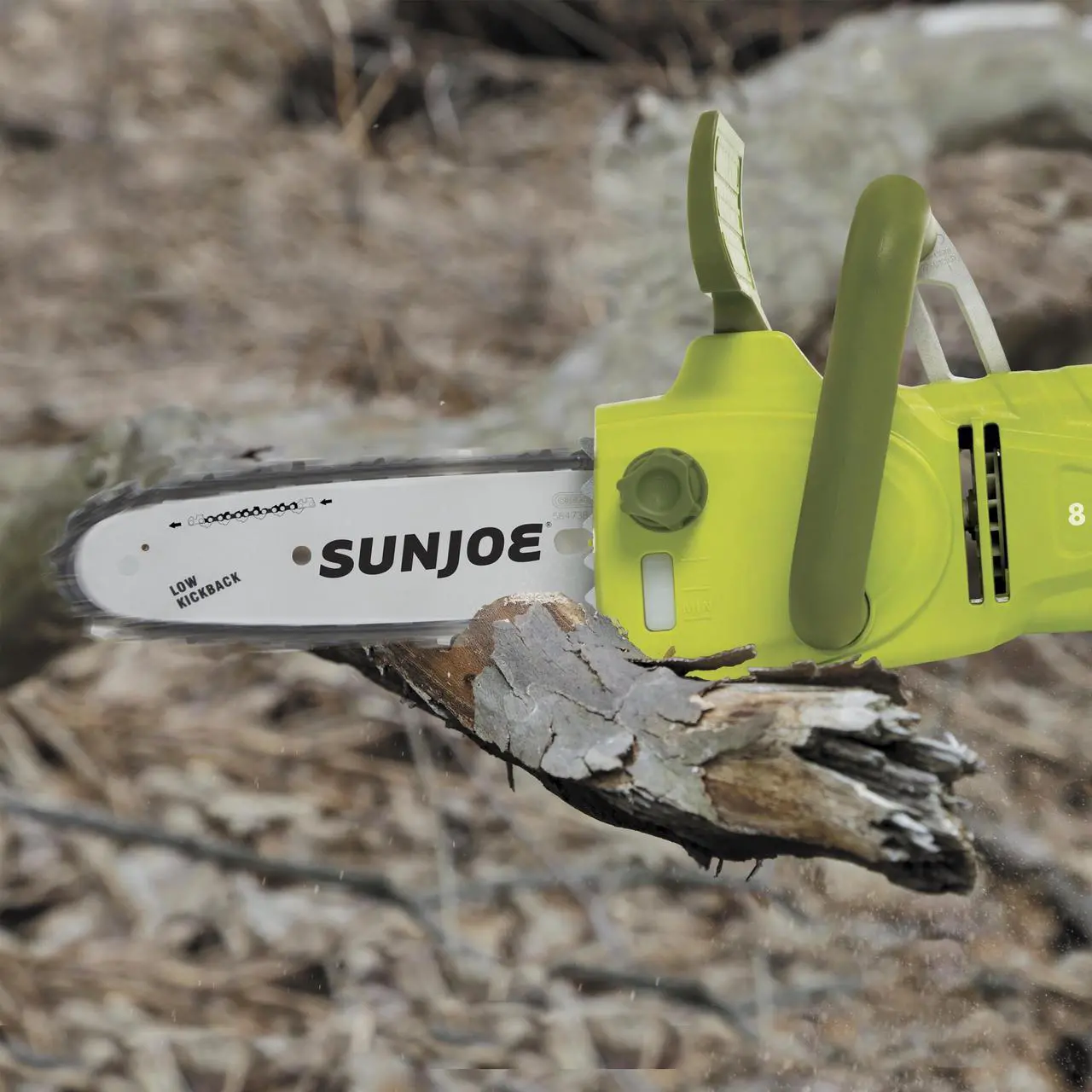 Alt view image 5 of 9 - Sun Joe SWJ806E 2-in-1 Electric Convertible Pole Chain Saw | 8 inch | 8.0 Amp (Green)