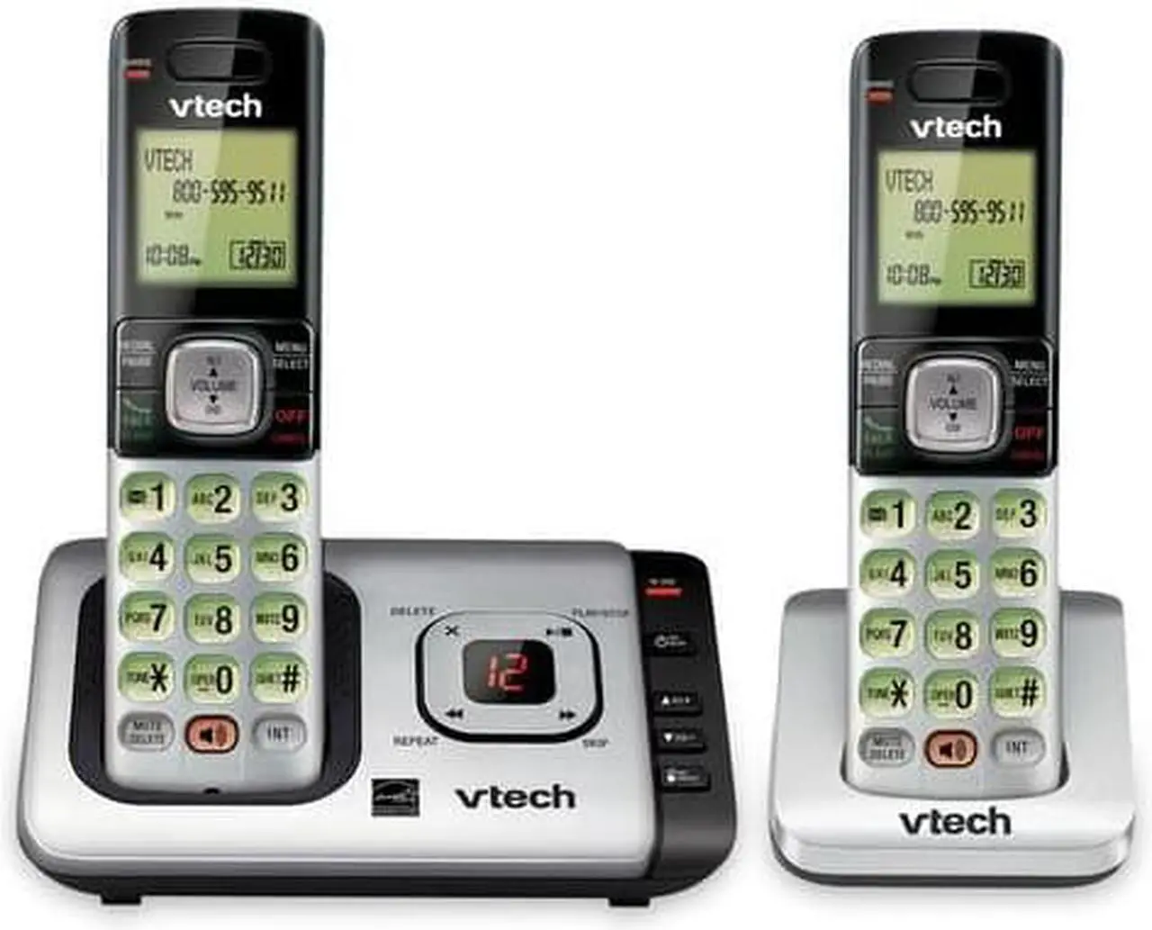 Alt view image 2 of 10 - Vtech Communications CS6729-2 Cordless Phone Answering System, Caller ID/Call Waiting, 2-Handset - Quantity 1
