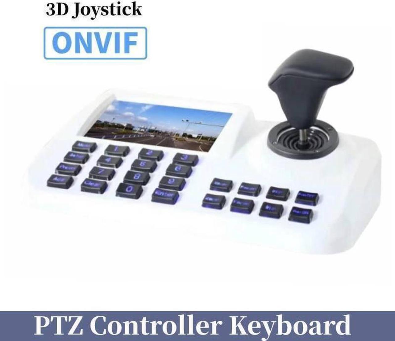 5 Inch PTZ Keyboard Controller 3D Joystick CCTV Security Speed For IP Camera